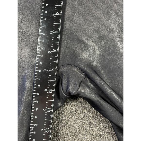 Spanx Faux Leather Leggings Womens Small Petite High Rise Shaping Pants S/P - Picture 8 of 9